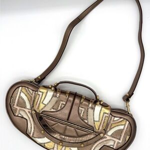 Fendi Multicolor Rhinestone Vanity Mirror Clutch and Shoulder Bag